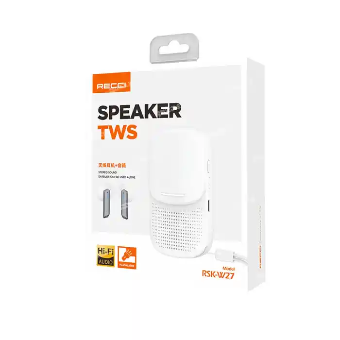 RECCI RSK-W27 3in1 TWS Wireless Speaker with Earbuds and Flashlight
